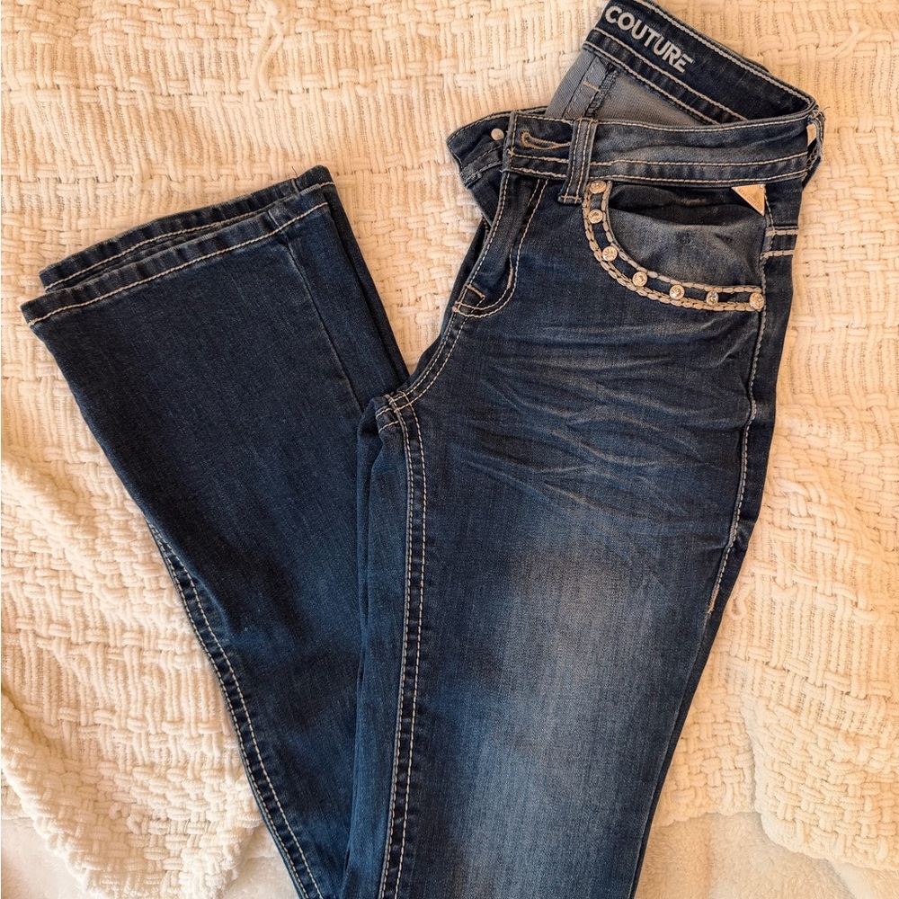 Couture Women's Dark Blue Boot Cut Jeans